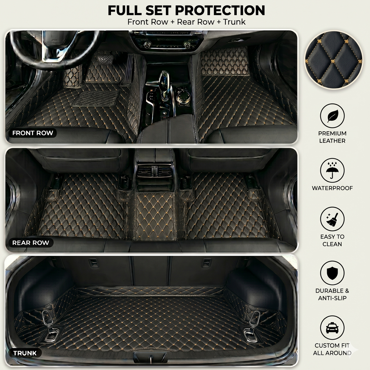 Elvie Heavy Duty Universal Fit Car Mats, SUVs, and TrucksMn2