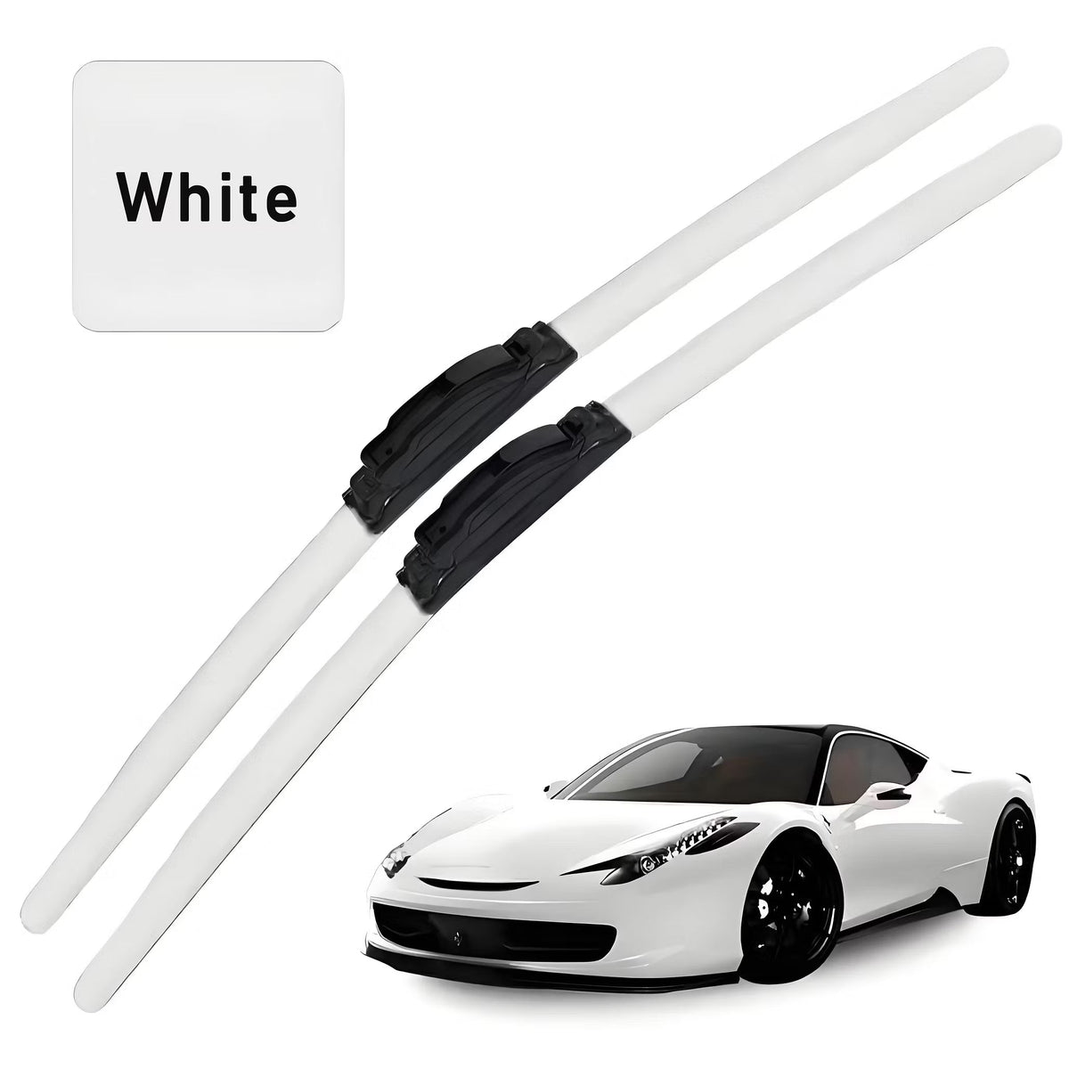 Colourful Silent Windshield Wipers - Easy to install quick-release clip, Durable and Wear-resistant Stylish Design for Clear, Quiet Drives!
