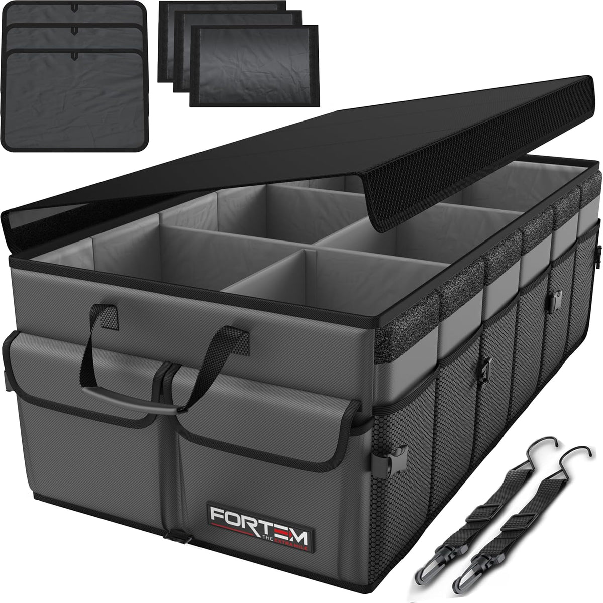🚗 Heavy Duty Car Trunk Organizer – Foldable Multi-Compartment Storage Solution for SUV, Sedan & Truck