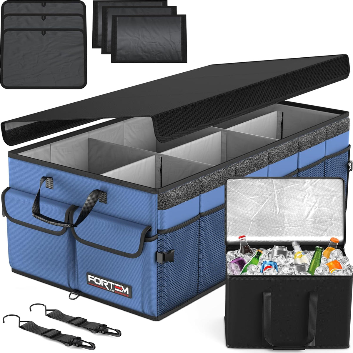 🚗 Heavy Duty Car Trunk Organizer – Foldable Multi-Compartment Storage Solution for SUV, Sedan & Truck