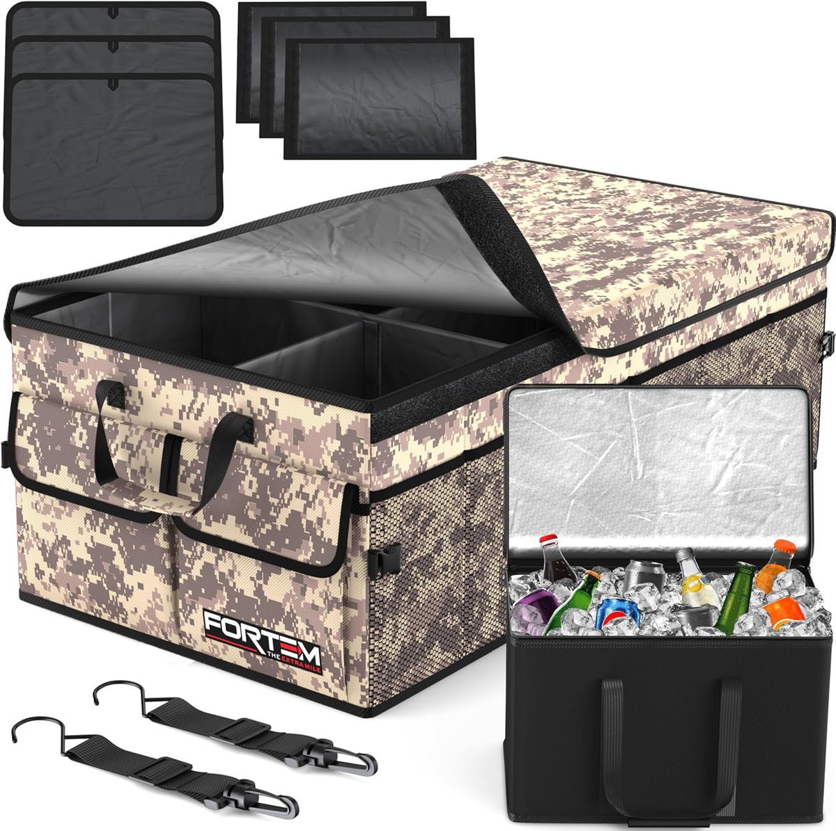 🚗 Heavy Duty Car Trunk Organizer – Foldable Multi-Compartment Storage Solution for SUV, Sedan & Truck