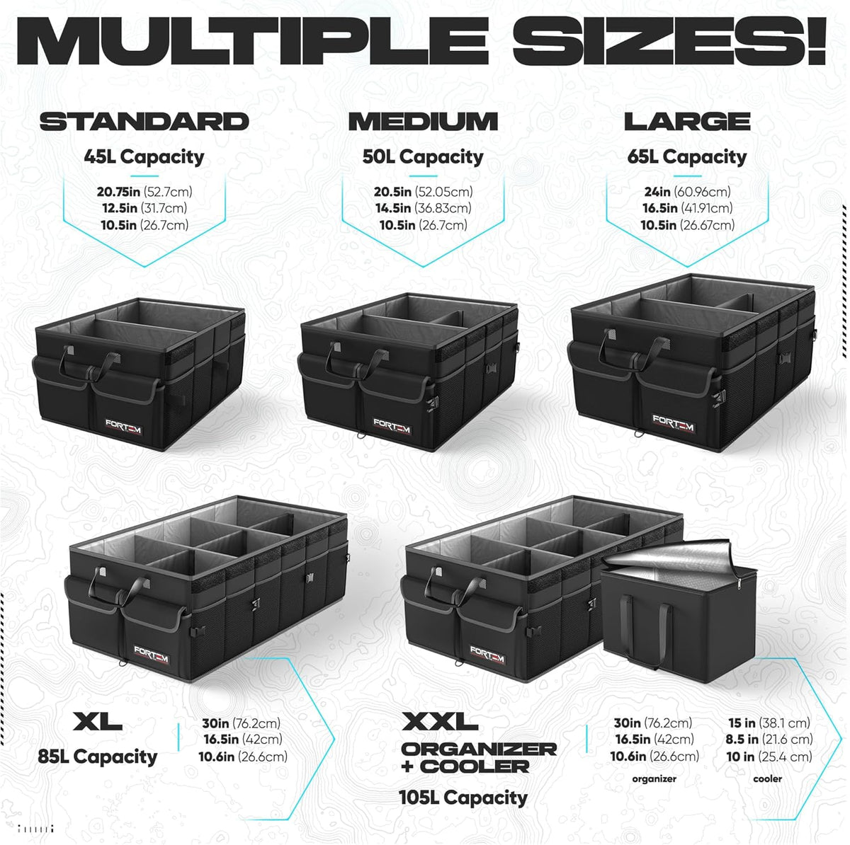 🚗 Heavy Duty Car Trunk Organizer – Foldable Multi-Compartment Storage Solution for SUV, Sedan & Truck