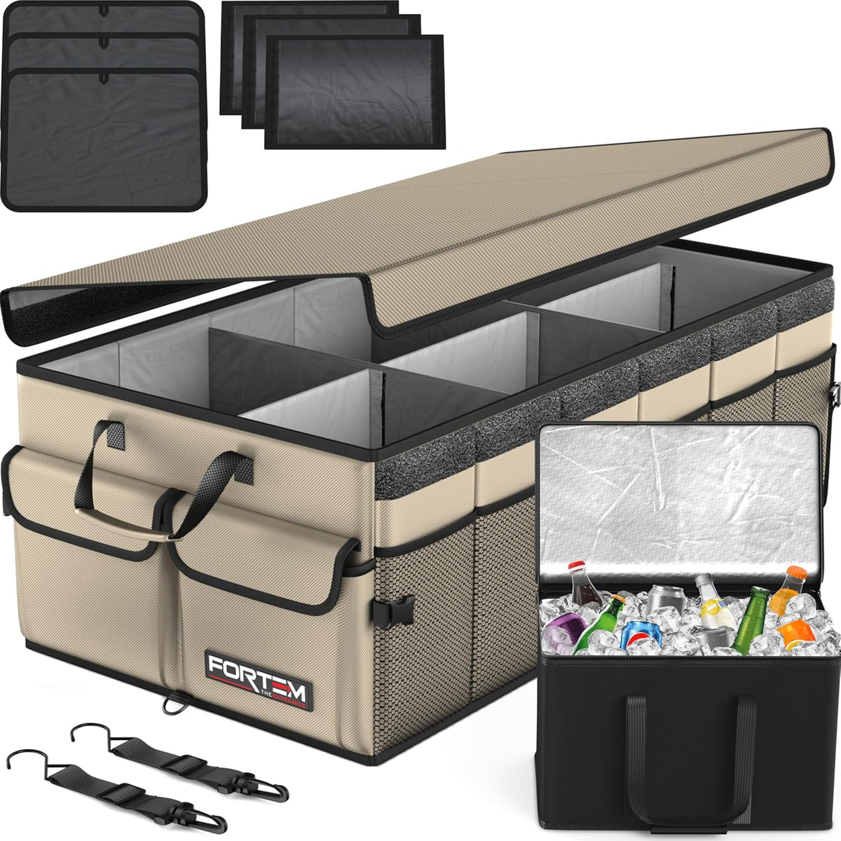 🚗 Heavy Duty Car Trunk Organizer – Foldable Multi-Compartment Storage Solution for SUV, Sedan & Truck
