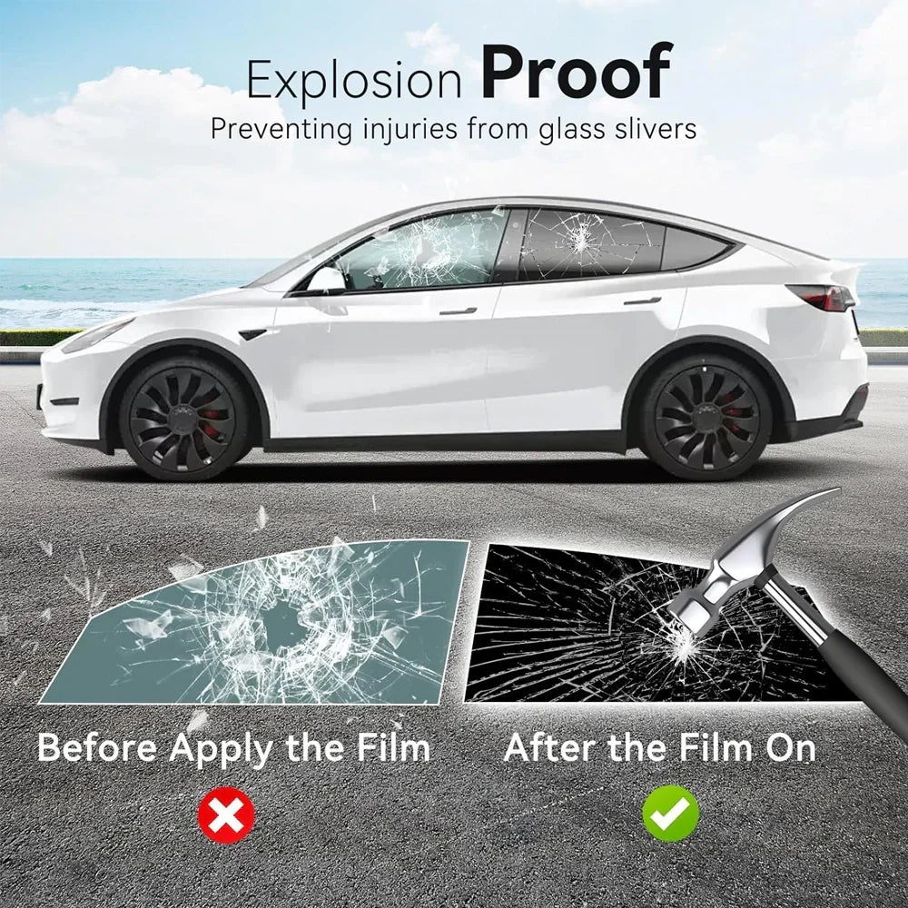 Universal Reduce Infrared Heat & Block UV by 99% Removable Window Tint Film for Cars - DIY Cut for Multiple ShapesMN