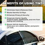 Universal Reduce Infrared Heat & Block UV by 99% Removable Window Tint Film for Cars - DIY Cut for Multiple ShapesMN