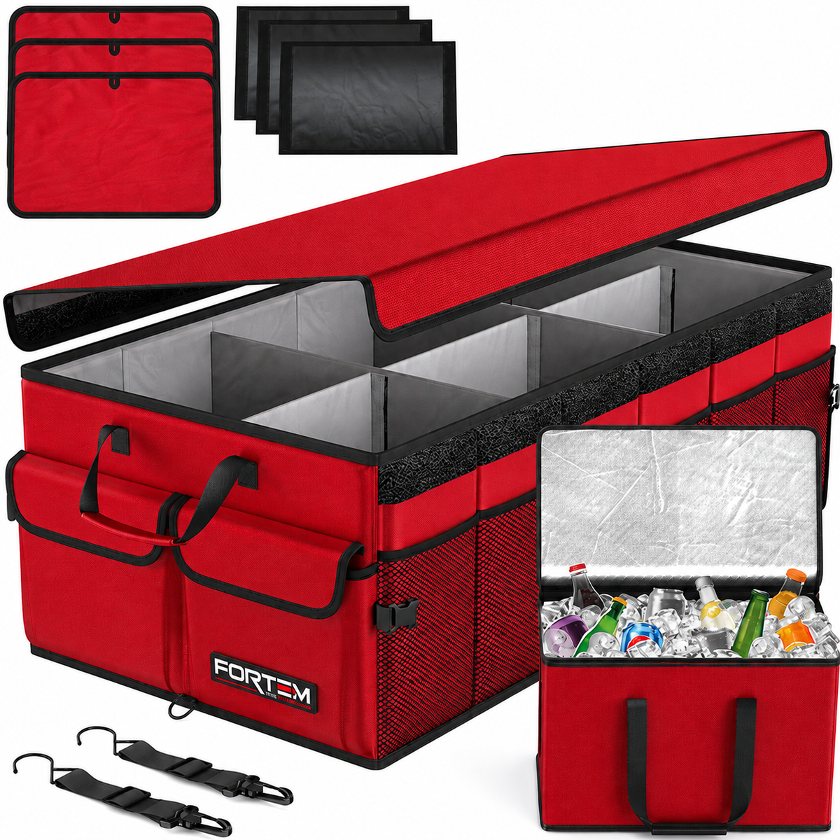 🚗 Heavy Duty Car Trunk Organizer – Foldable Multi-Compartment Storage Solution for SUV, Sedan & Truck