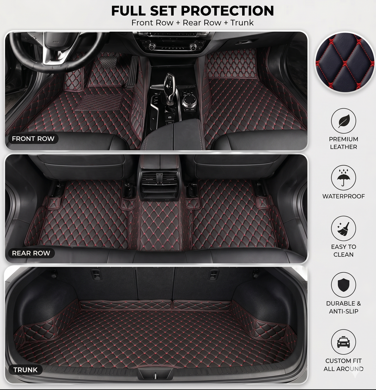 Elvie Heavy Duty Universal Fit Car Mats, SUVs, and TrucksMn