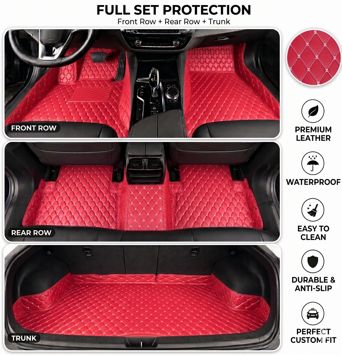 Elvie Heavy Duty Universal Fit Car Mats, SUVs, and TrucksMn