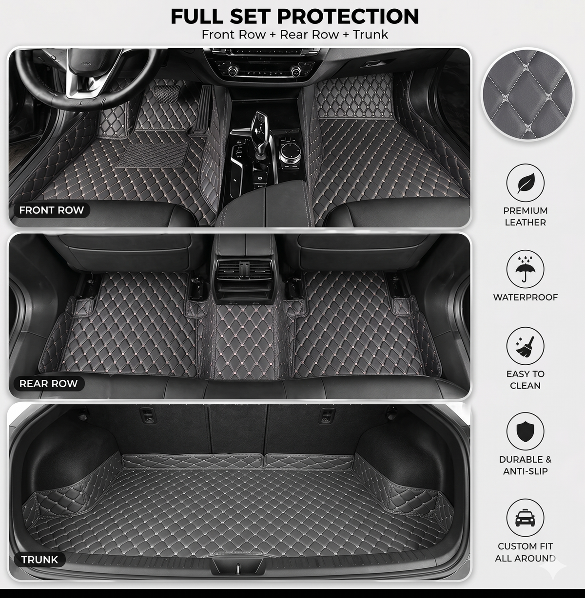 Elvie Heavy Duty Universal Fit Car Mats, SUVs, and TrucksMn