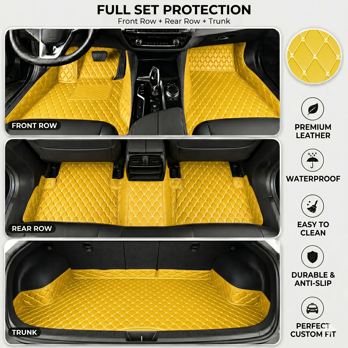 Elvie Heavy Duty Universal Fit Car Mats, SUVs, and TrucksMn