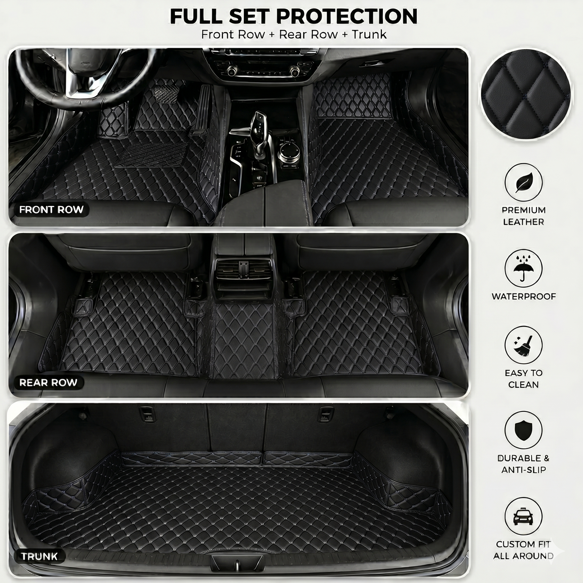 Elvie Heavy Duty Universal Fit Car Mats, SUVs, and Trucks