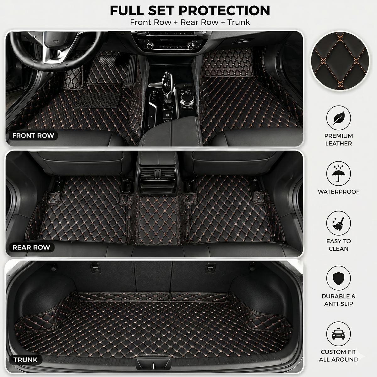 Elvie Heavy Duty Universal Fit Car Mats, SUVs, and TrucksMn