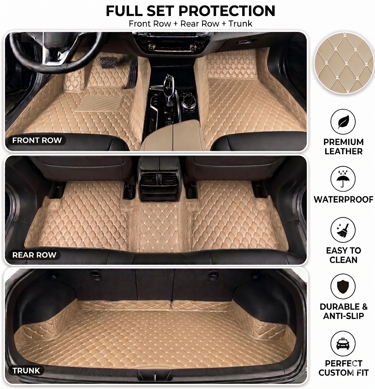 Elvie Heavy Duty Universal Fit Car Mats, SUVs, and Trucks