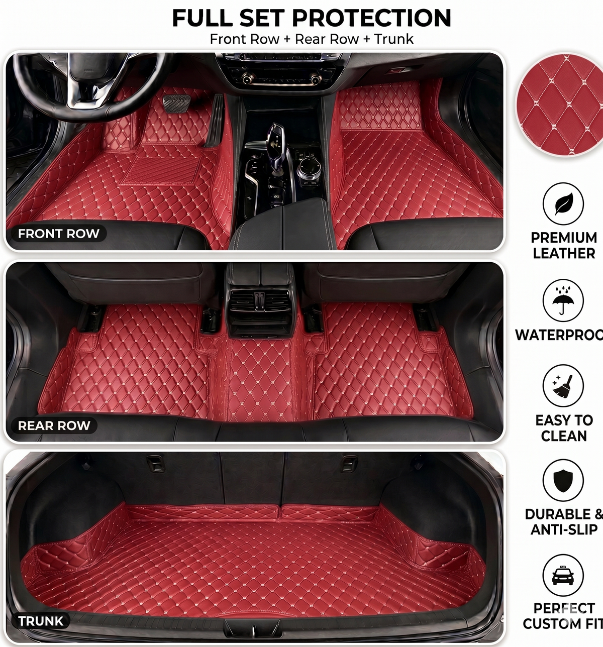 Elvie Heavy Duty Universal Fit Car Mats, SUVs, and TrucksMn